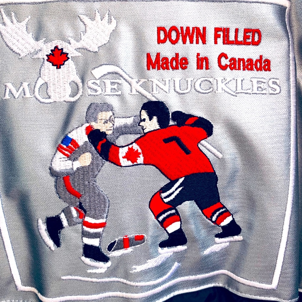 MOOSE KNUCKLES SILVER MEN PARKA LARGE